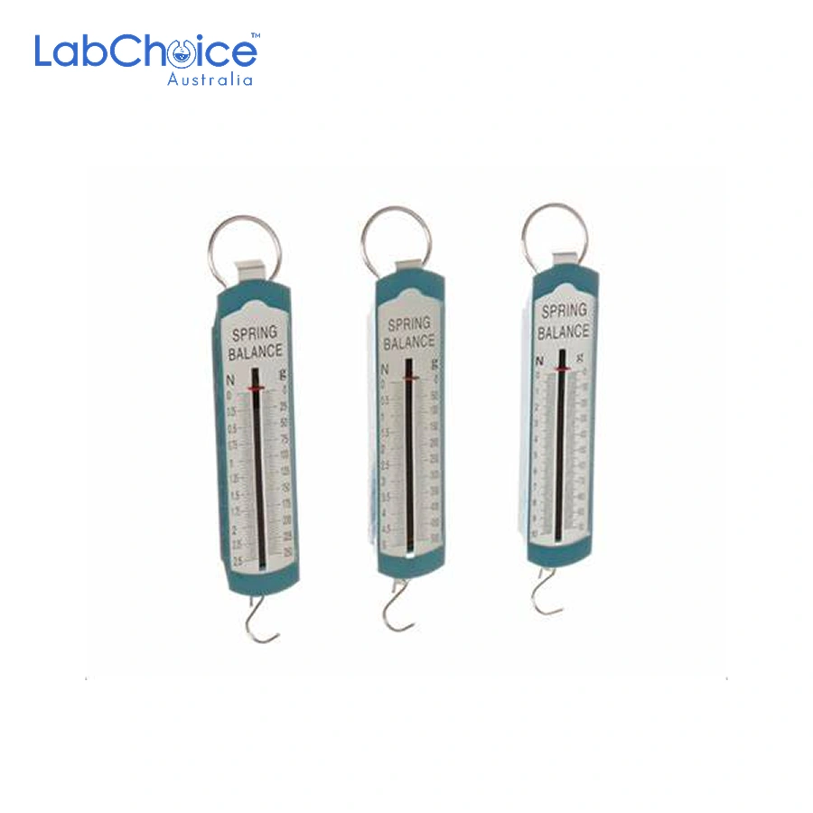 Spring Balance Newton Meters, Plastic and Aluminium, 1 N to 50 N-LabChoice Australia Spring Balance Newton Meters Plastic and Aluminium 1 N to 50 N LabChoice Australia
