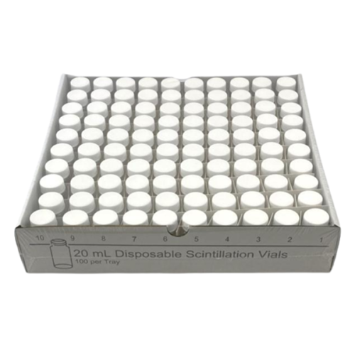 Glass Scintillation Vials, Seal Cone, White Cap, BORO 3.3 - Image 3