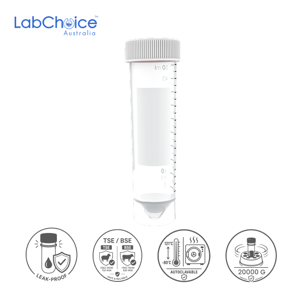Centrifuge Tube Heavy Metals Free ICP MS Tested Medical Grade Resin 50 ML LabChoice Australia 1