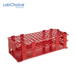 Test Tube Racks Polypropylene 90 Hole for 13 mm Tubes Laboratory Type Red LabChoice Australia 1