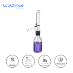 Bottle Top Dispenser with recirculation valve Springless Chemical Dispensing Type LabChoice Australia 1