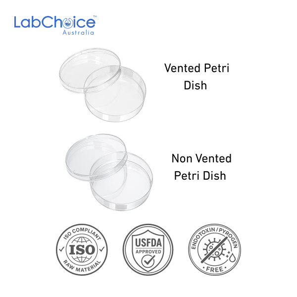 Petri Dish 90 mm Polystyrene Aseptic Lab Choice Australia 1