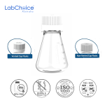 Polycarbonate Erlenmeyer Flask Flat Bottom Sterile LabChoice Australia 2
