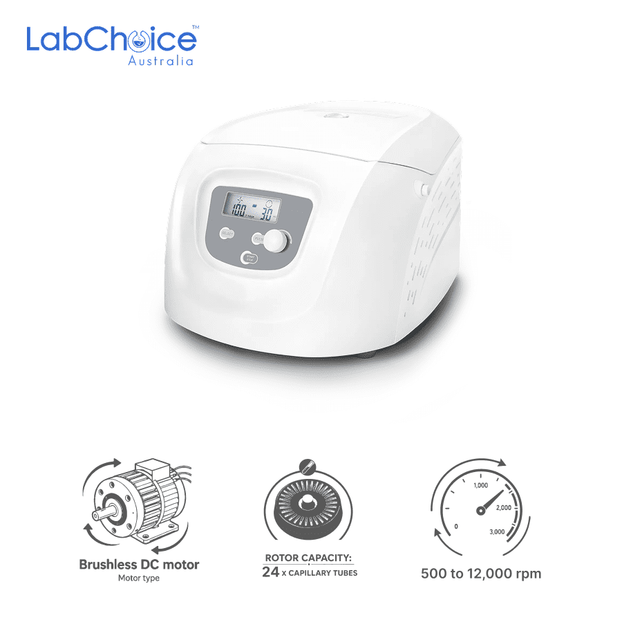 High Speed Capillary Tube Centrifuge with 24 Place Rotor LabChoice Australia