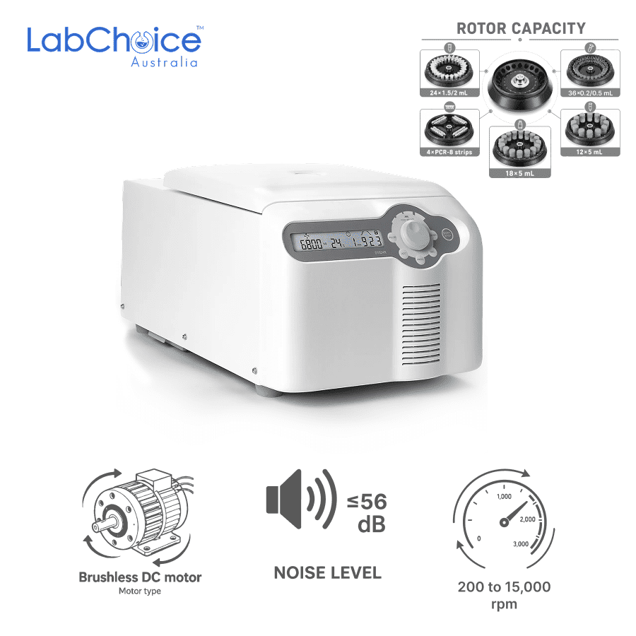 High Speed Refrigerated Centrifuge Multi Rotor with Brushless DC Motor up to 15000 rpm LabChoice Australia 1