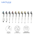 Hipipette Fully Autoclavable Colour Coded Single Channel Mechanical Pipette LabChoice Australia 3