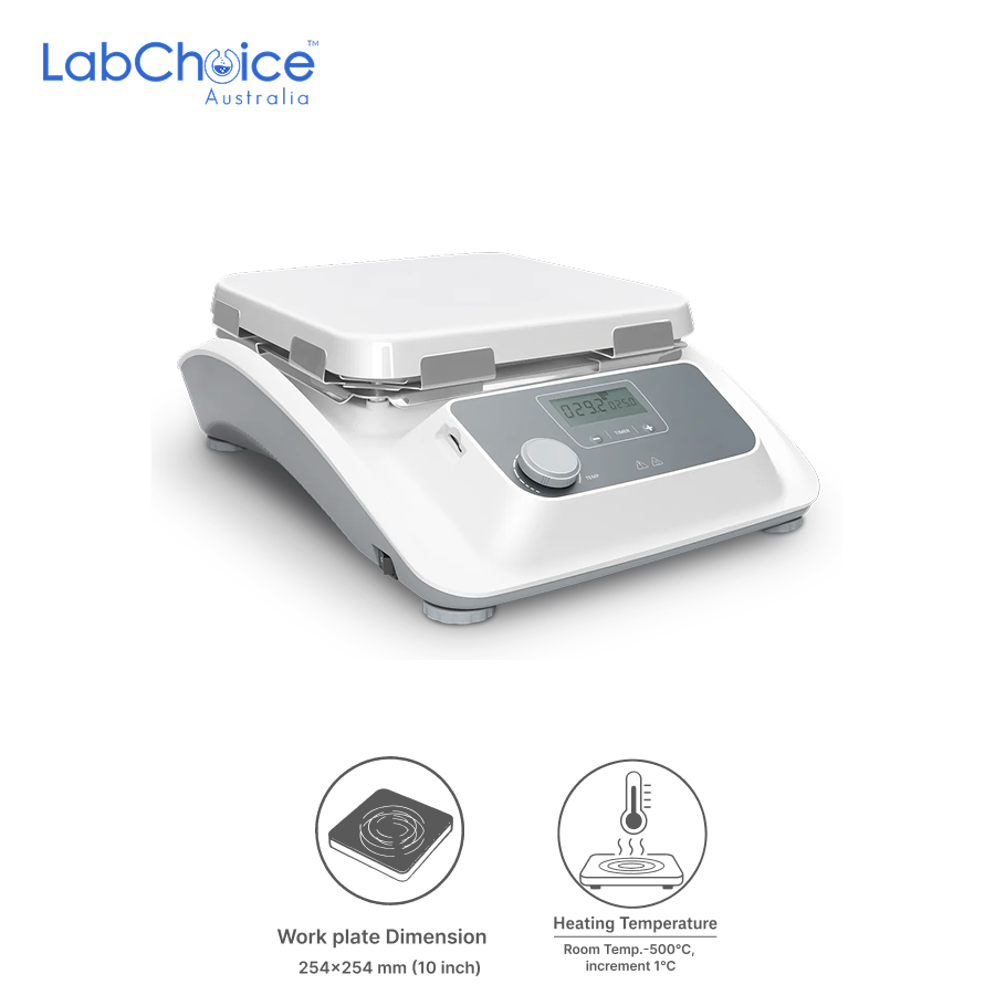 LCD Digital Glass Ceramic Hotplate, 10 Inch, Heating Temperature up to 500°C-LabChoice Australia (1) LCD Digital Glass Ceramic Hotplate 10 Inch Heating Temperature up to 500°C LabChoice Australia 1 1