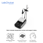 LCD Magnetic Hotplate Stirrer Package with 4 Inch Glass Ceramic Plate 10 L Capacity LabChoice Australia