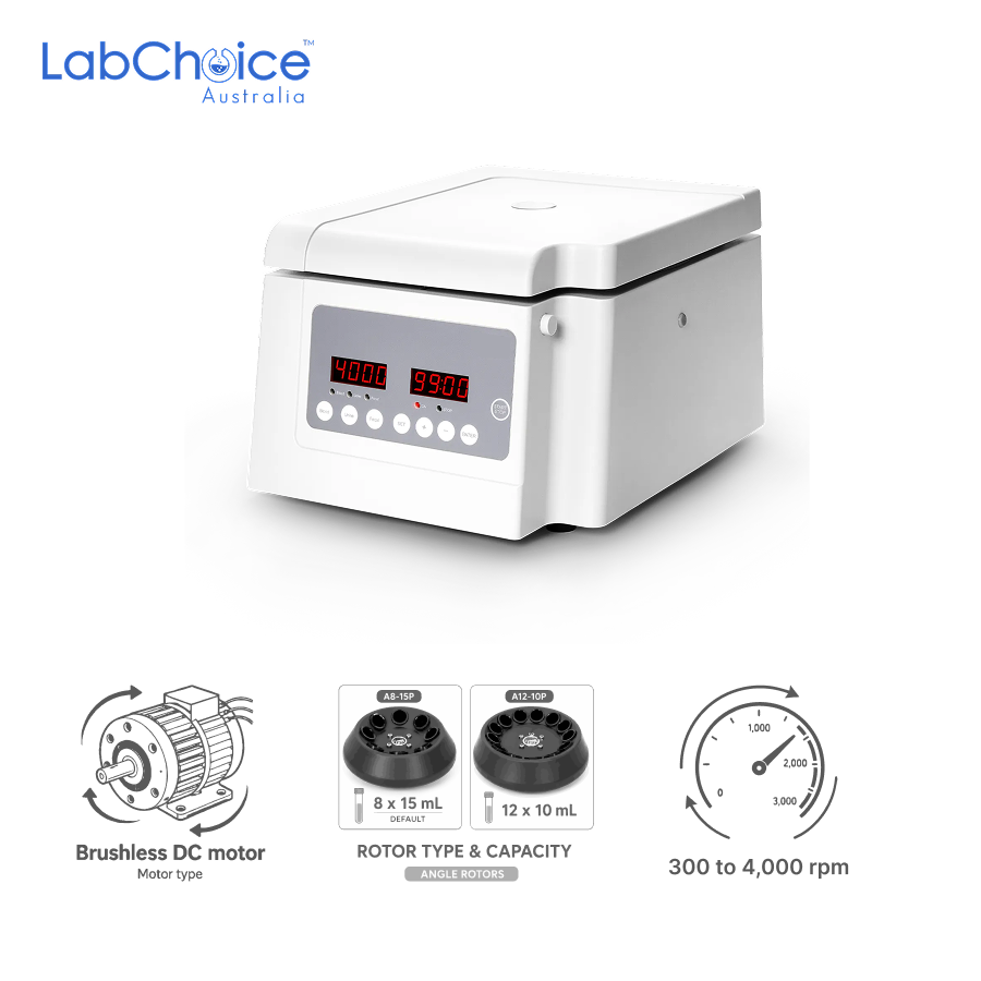 Low-Speed Clinical Centrifuge with Blood, Urine and Faecal Programs, up to 4,000 rpm-LabChoice Australia Low Speed Clinical Centrifuge with Blood Urine and Faecal Programs up to 4000 rpm LabChoice Australia