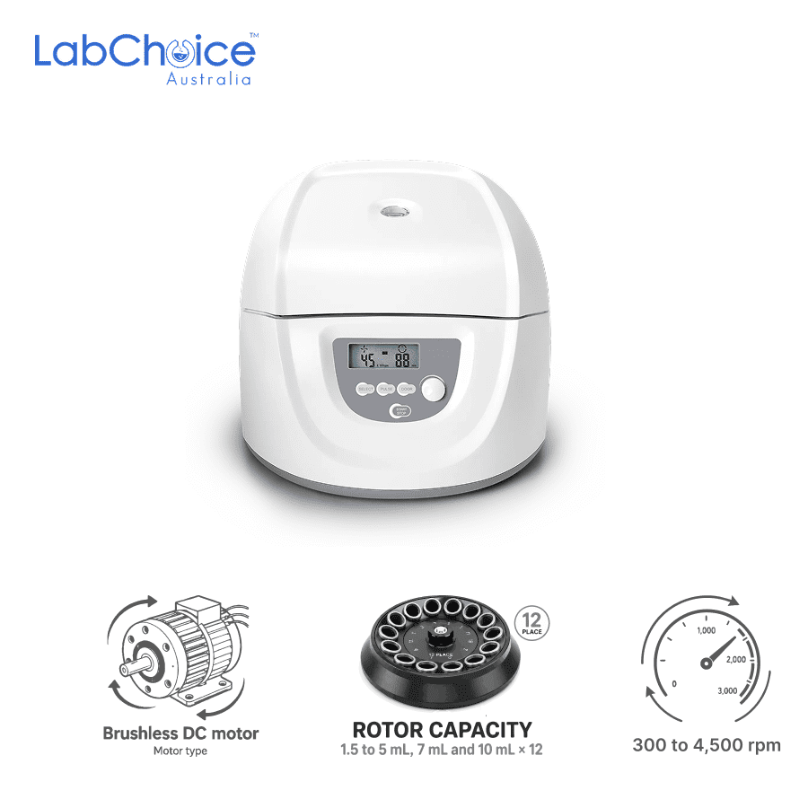 Low-Speed Laboratory Centrifuge with 12-Place Rotor, up to 4,500 rpm-LabChoice Australia (1) Low Speed Laboratory Centrifuge with 12 Place Rotor up to 4500 rpm LabChoice Australia 1