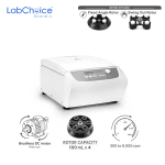 Low Speed Multi Rotor Centrifuge with 4 × 100 mL Capacity up to 6000 rpm LabChoice Australia 1