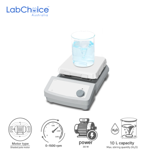 Magnetic Stirrer Square 7 Inch Glass Ceramic Plate for 10 L Mixing LabChoice Australia