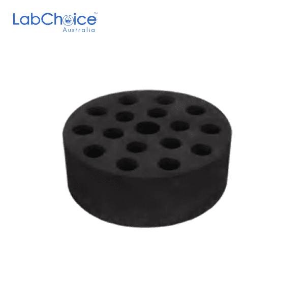 Tube Adapter for Digital Vortex Mixer 16 holes O10mm 2 5mL Compatible with standard 5 mL centrifuge tubes. LabChoice Australia