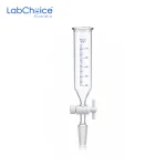 Cylindrical Dropping Funnel with PTFE Stopcock Cone Graduated Open Top BORO 3.3 Glass LabChoice Australia
