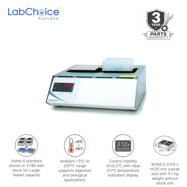 Digital Dry Block Heater, Four Block-LabChoice Australia Digital Dry Block Heater Four Block LabChoice Australia