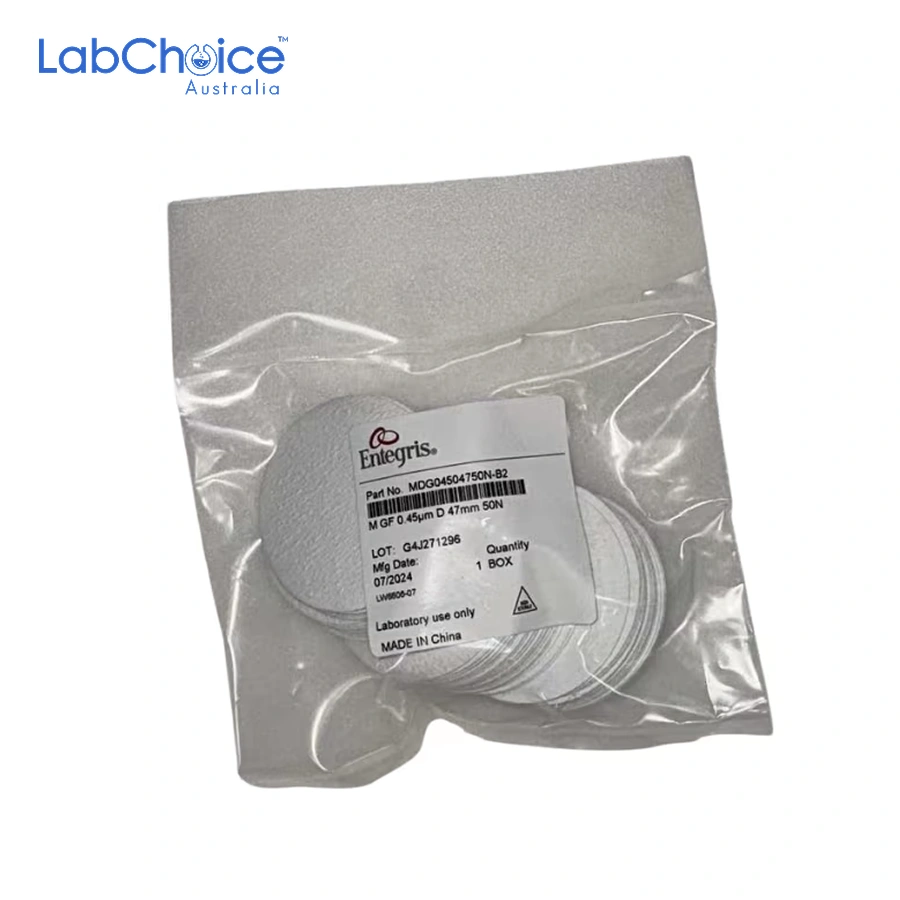 Glass Fibre Membrane Filters, 47 mm, 0.45 µm, Pack of 50-LabChoice Australia Glass Fibre Membrane Filters 47 mm 0.45 µm Pack of 50 LabChoice Australia