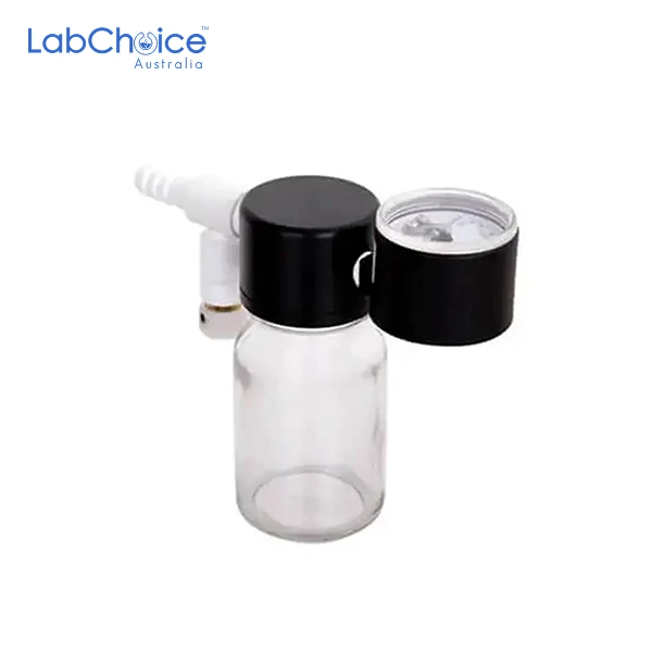 Glass moisture trap with vacuum regulator for Chemker pumps - Each-LabChoice Australia Glass moisture trap with vacuum regulator for Chemker pumps Each LabChoice Australia