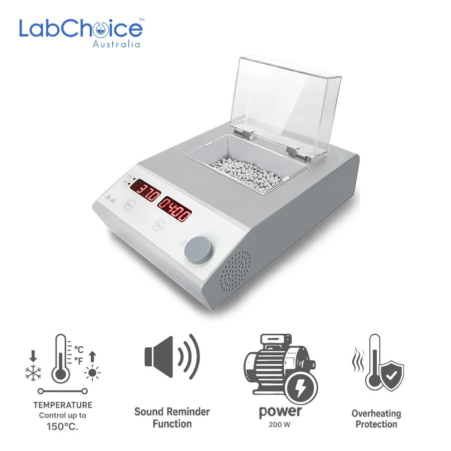 LED Digital Double Module Dry Bath with 2 Free Heating Blocks, up to 150°C-LabChoice Australia LED Digital Double Module Dry Bath with 2 Free Heating Blocks up to 150°C LabChoice Australia