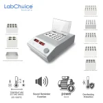 LED Digital Double Module Dry Bath with any 2 Free Heating Blocks up to 105°C LabChoice Australia 2