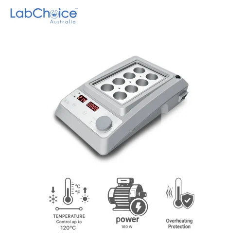 LED Digital Dry Bath with Single Point Callibration with Choice of 1 Heating Block, up to 120°C