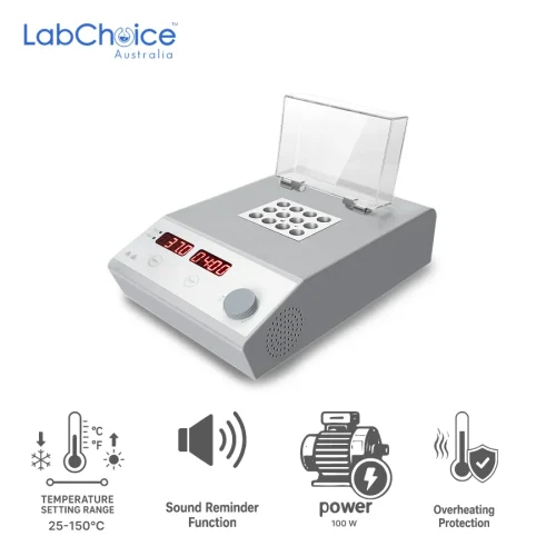 LED Digital Single Module Dry Bath with Choice of 1 Heating Block, up to 150°C