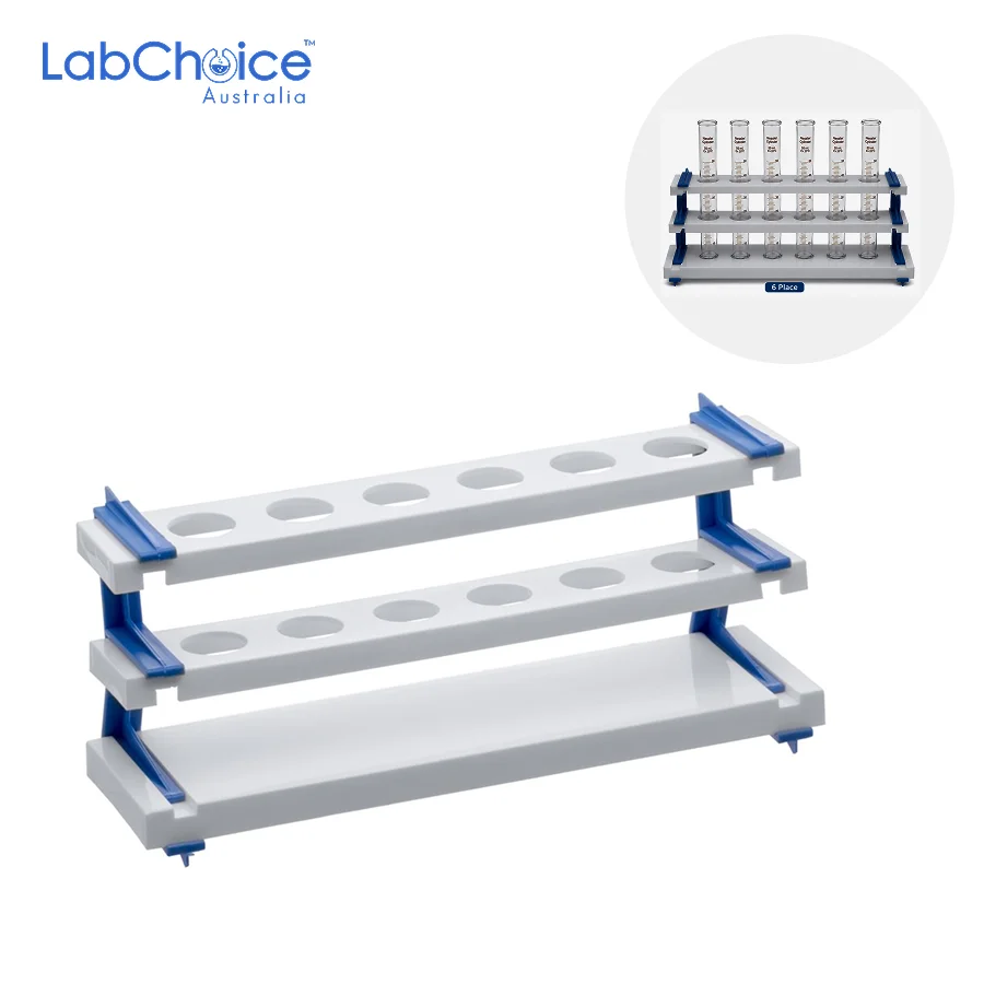 Polypropylene Nessler Cylinder Rack for 50 mL Cylinders-LabChoice Australia (1) Polypropylene Nessler Cylinder Rack for 50 mL Cylinders LabChoice Australia 1