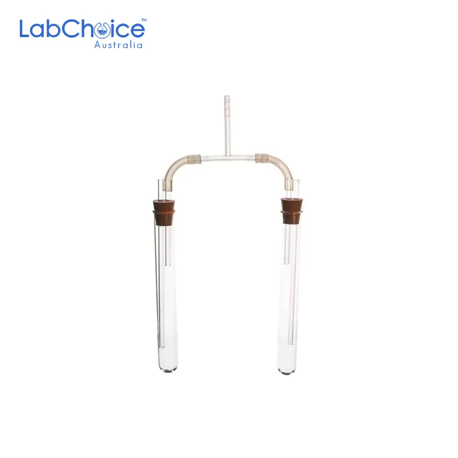 Respiration Apparatus with Two Boiling Tubes, BORO 3.3 Glass -LabChoice Australia Respiration Apparatus with Two Boiling Tubes BORO 3.3 Glass LabChoice Australia