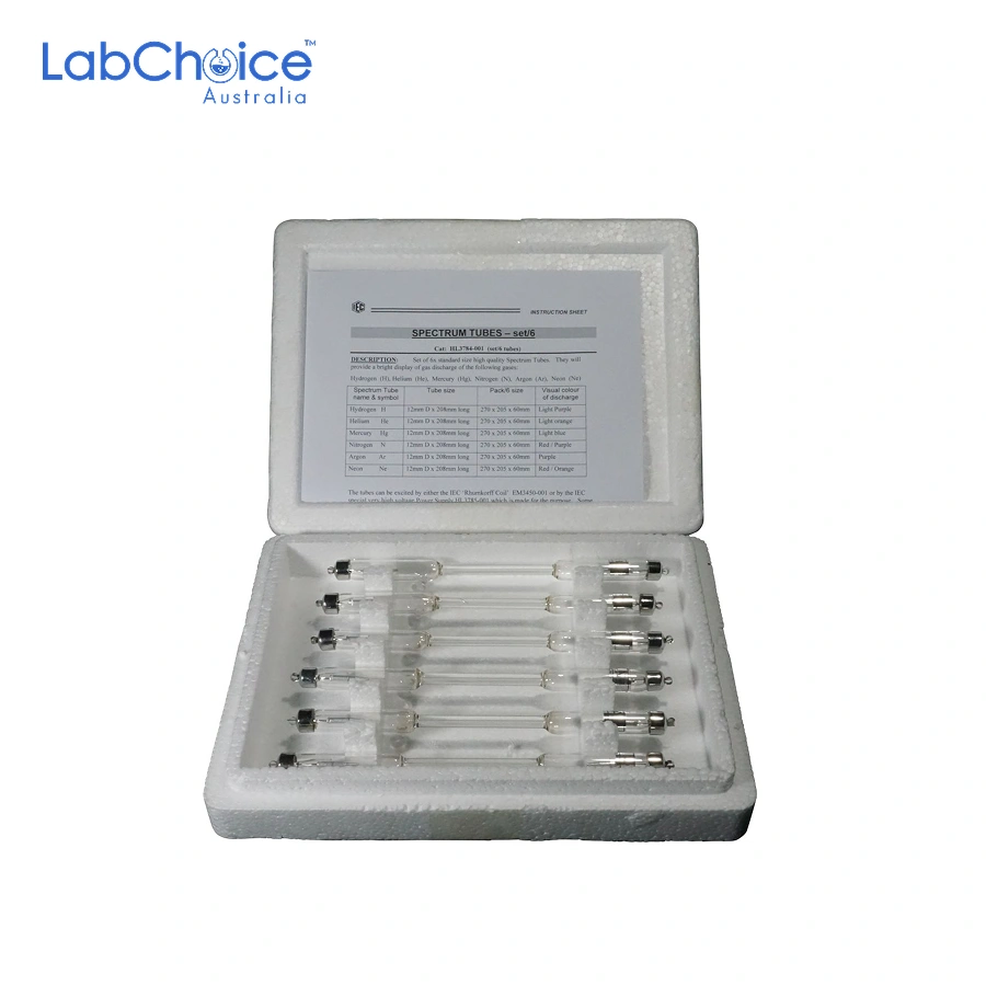Spectrum Tubes 208 mm Length, Set of 6-LabChoice Australia Spectrum Tubes 208 mm Length Set of 6 LabChoice Australia