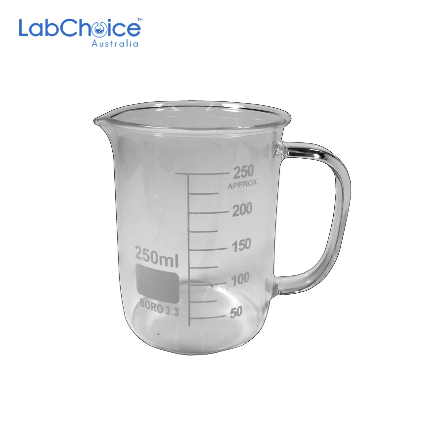 Borosilicate Glass Beaker Mugs 250 mL and 400 mL LabChoice Australia