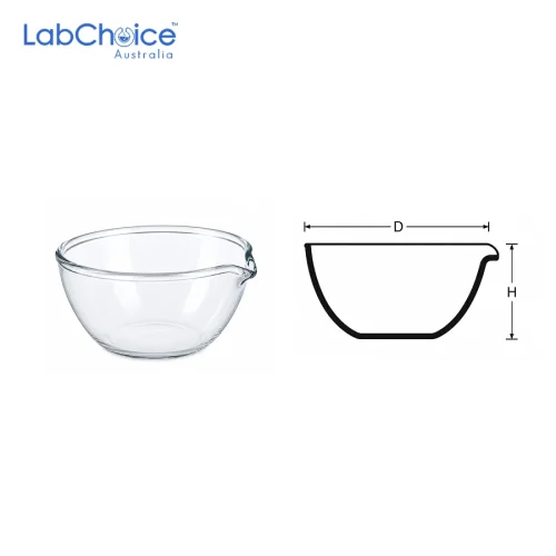 Fused Silica Quartz Deep Form Basins with Spout - Image 1