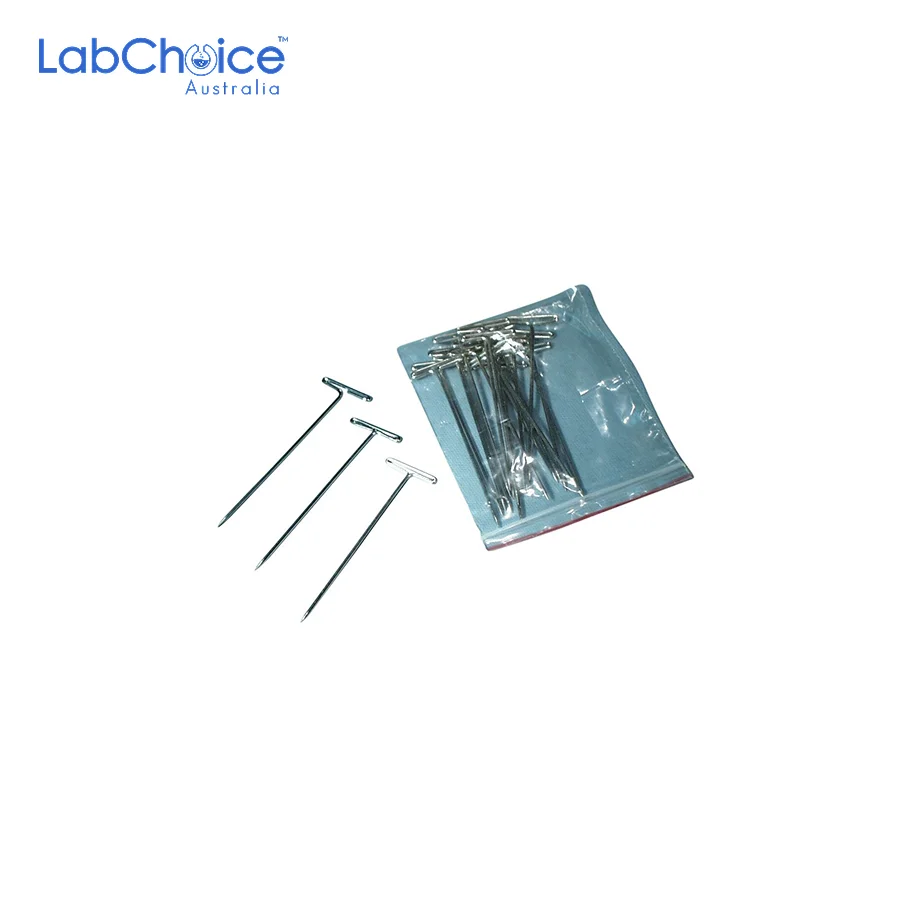 Dissecting Pins T Shape 50 mm Pack of 100 LabChoice Australia