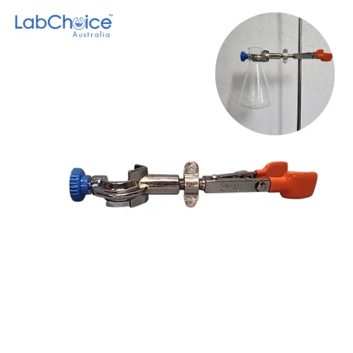 Double Prong Retort Clamp with 360° Swivel and Bosshead Double Prong Retort Clamp with 360° Swivel and Bosshead - Image 1