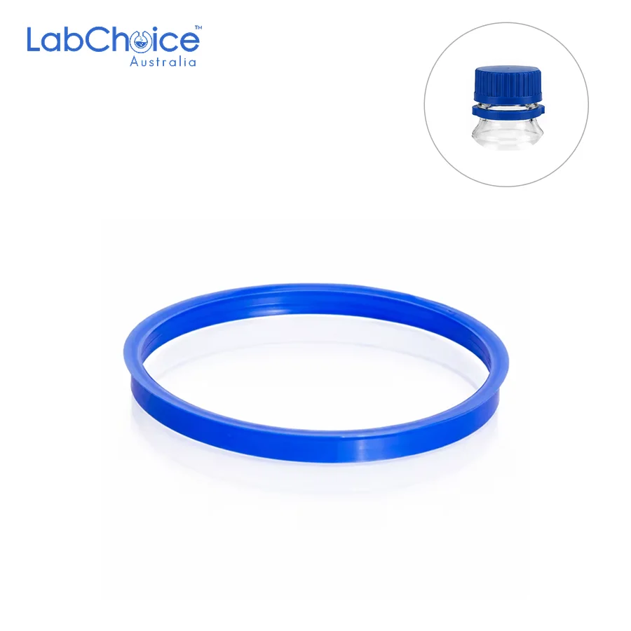 GL45 Pouring Rings, Blue, Pack of 100-LabChoice Australia (2) GL45 Pouring Rings Blue Pack of 100 LabChoice Australia 2