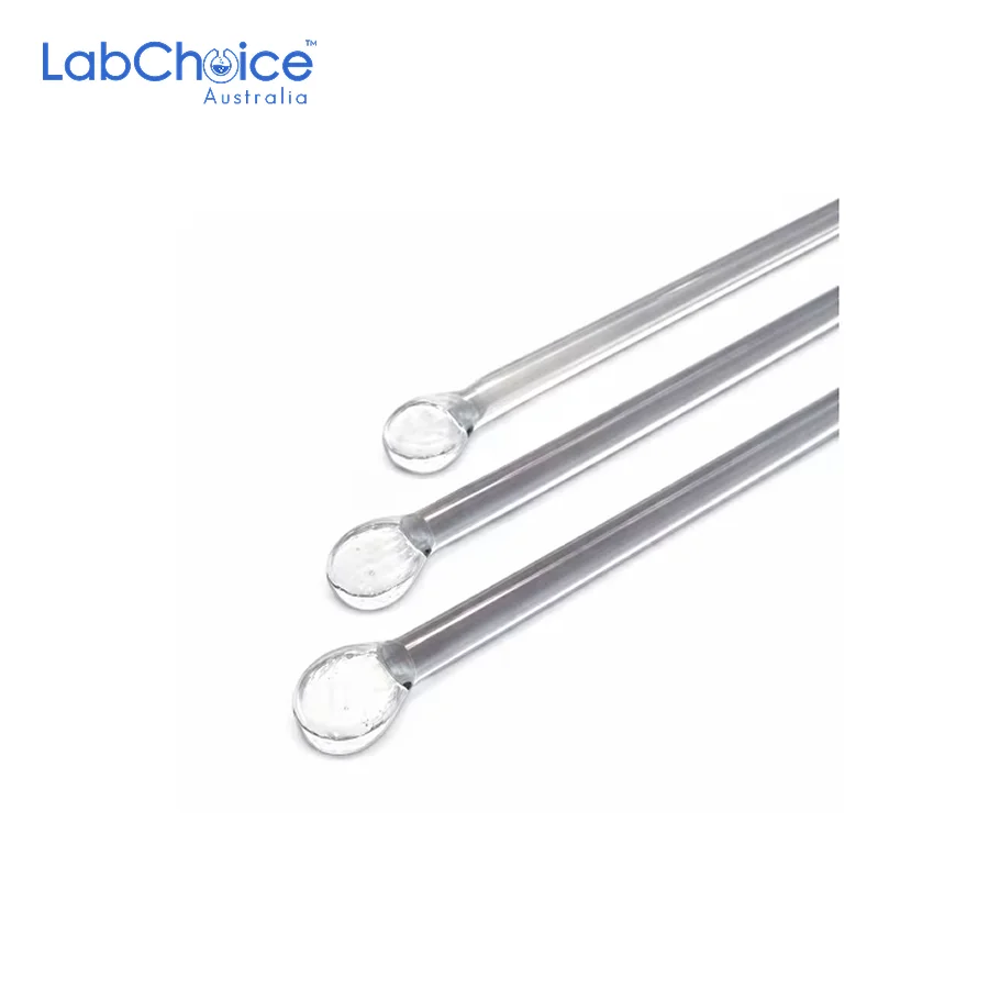 Glass Stirring Rods with Paddle End Pack of 10 LabChoice Australia
