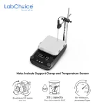 LCD Magnetic Hotplate Stirrer Package with 7 Inch Glass Ceramic Plate Up to 20 L Capacity LabChoice Australia