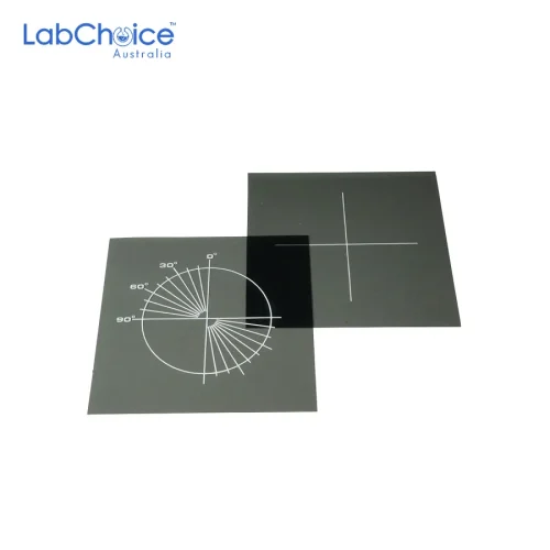 Polaroid Filter Pair with Circular Scale, 100 × 100 mm - Image 1