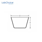 Quartz Fused Silica Crucible Broad Base Capacity 40 mL Lab Choice AU