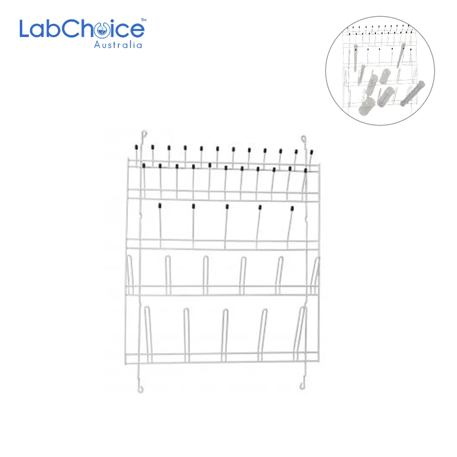 Wall Mount Drying Rack, 39 Points, 790 × 580 mm-LabChoice Australia Wall Mount Drying Rack 39 Points 790 × 580 mm LabChoice Australia