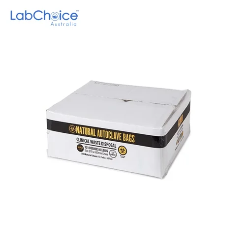 Autoclave Bags 121°C Natural Printed, Small, 630 x 270 mm, Pack of 50 / Ctn of 500 - Image 1