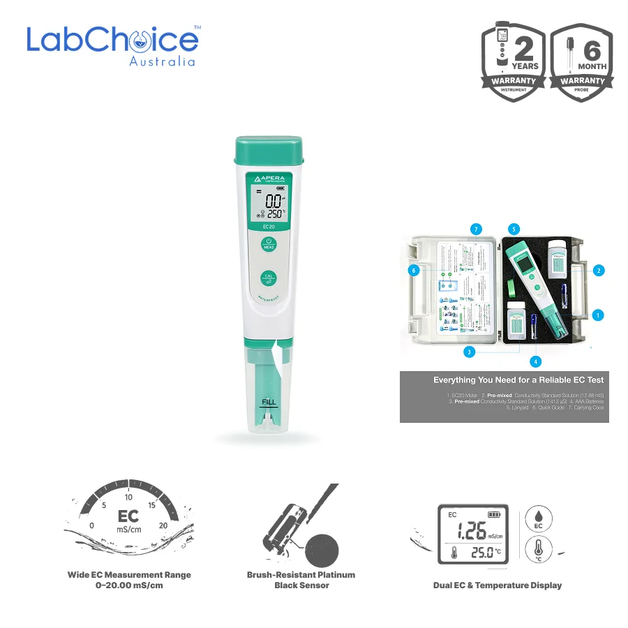 Conductivity Tester Kit EC20 Pocket Tester LabChoice AU