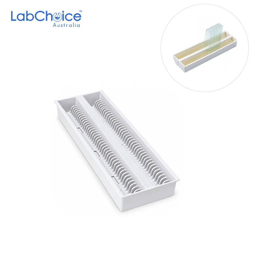 Microscope Slide Draining Tray ABS Holds 100 Slides LabChoice Australia