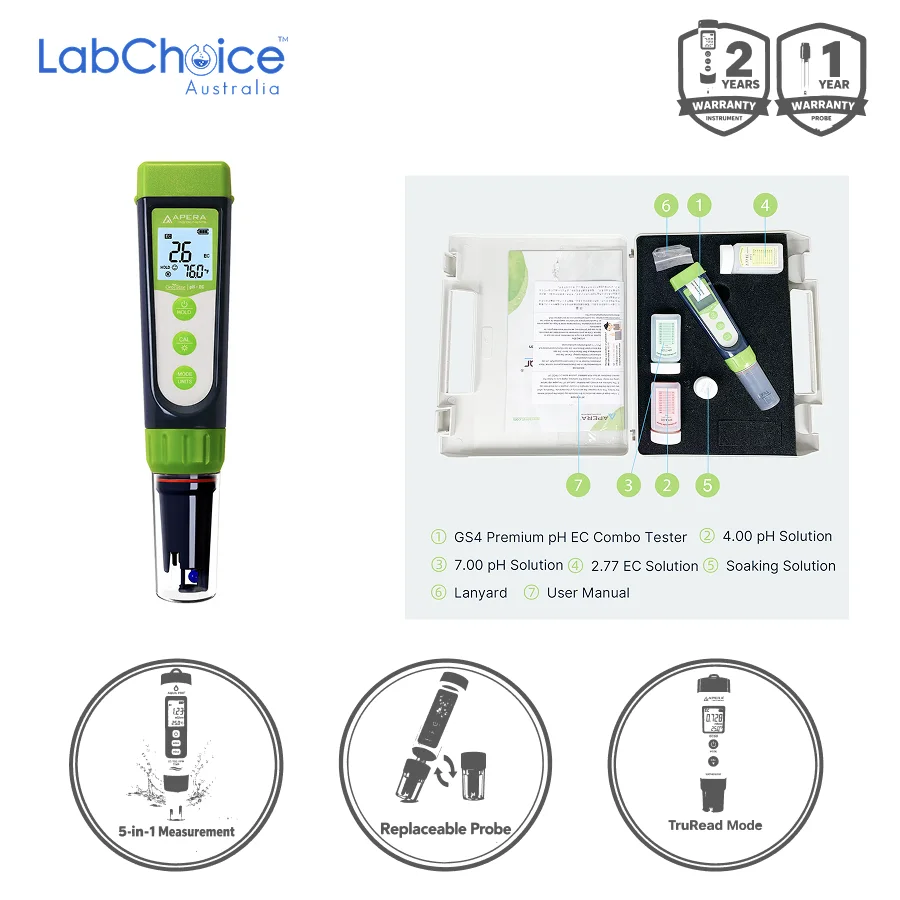 Pen Tester Kit 5 in 1 for pHECppmTemperature LabChoice AU 2