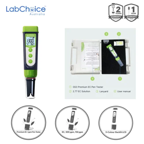 Pen Tester Kit for EC/ppm Testing, GroStar® GS3 Gen II, Replaceable Probe