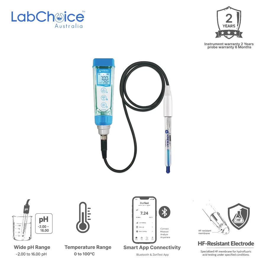Smart pH Tester Kit for Strong Acid and Hydrofluoric Acid Solutions LabChoice AU