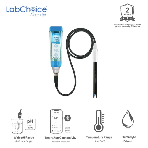 Smart pH Tester Kit for Wastewater, Suspensions and Emulsions with LabSen 335 ATC Electrode, -2.00 to 16.00 pH Smart pH Tester Kit for Wastewater, Suspensions and Emulsions with LabSen 335 ATC Electrode, -2.00 to 16.00 pH - Image 1