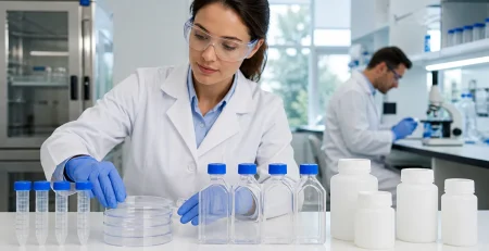 Lab Plasticware Selection: PP vs. PS vs. PETG vs. Fluoropolymers