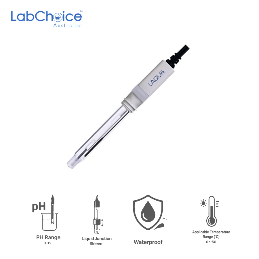 pH Electrode Flat Type Glass Free Plastic Body 1 m Cable LabChoice AU