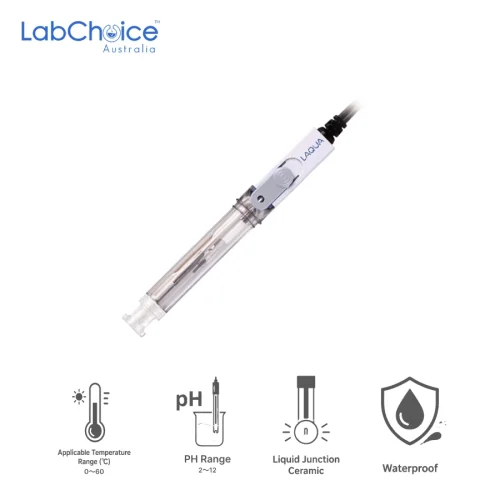 pH Electrode Hydrofluoric Acid Resistant, Pb-Free Plastic Body, 1 m Cable - Image 1