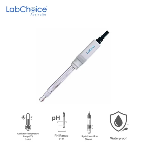 pH Electrode Standard Sleeve Glass, 3-in-1 Glass Body, 1 m Cable - Image 1