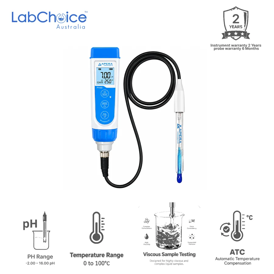 pH Meter Tester Kit for Viscous Liquid Samples LabChoice AU
